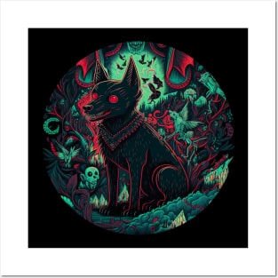 Evil Goth Dog Posters and Art